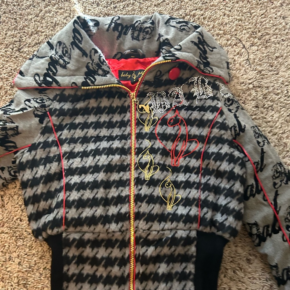 Vintage Baby Phat cropped Houndstooth jacket